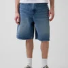 10,5 inç Bol Kesim Denim Marangoz Şortu