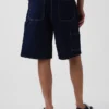 10,5 inç Bol Kesim Denim Marangoz Şortu