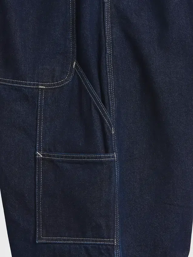 10,5 inç Bol Kesim Denim Marangoz Şortu