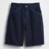 10,5 inç Bol Kesim Denim Marangoz Şortu