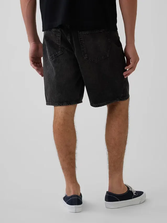 10,5 inç Bol Kesim Denim Şortlar