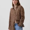 %100 Keten Oversized Gömlek