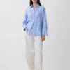 %100 Keten Oversized Gömlek