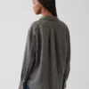 %100 Keten Oversized Gömlek