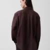%100 Keten Oversized Gömlek