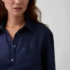 %100 Keten Oversized Gömlek