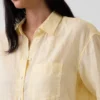 %100 Keten Oversized Gömlek