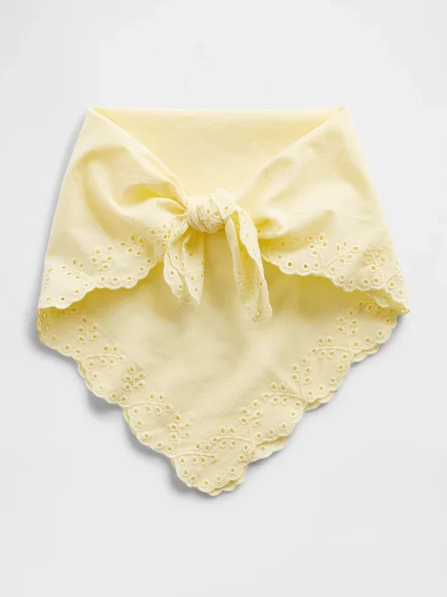 %100 Pamuk Delikli Bandana Atkı