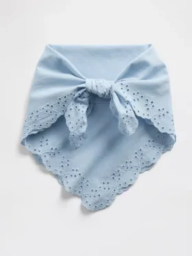 %100 Pamuk Delikli Bandana Atkı