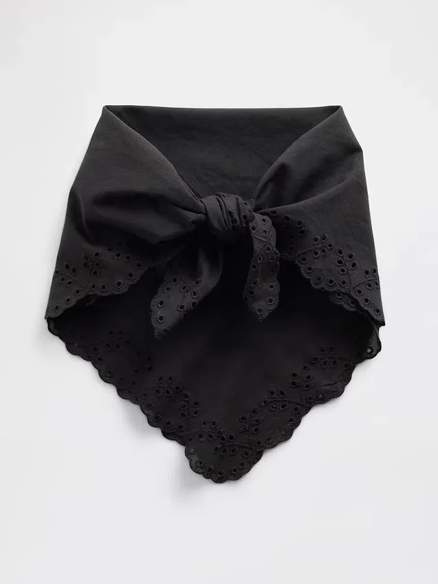 %100 Pamuk Delikli Bandana Atkı