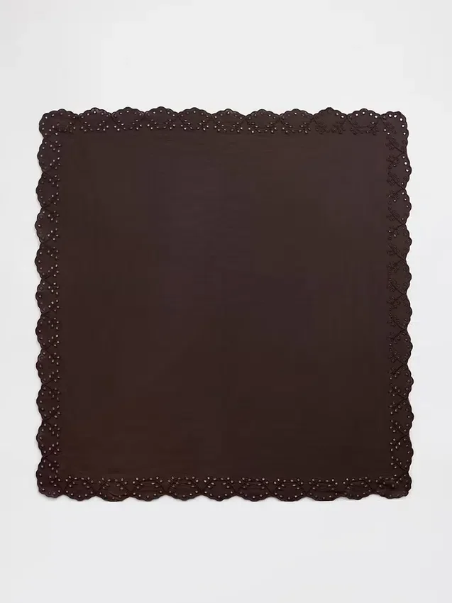 %100 Pamuk Delikli Bandana Atkı