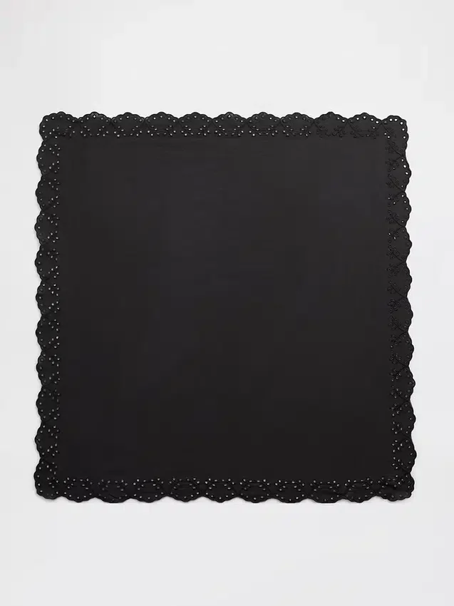 %100 Pamuk Delikli Bandana Atkı