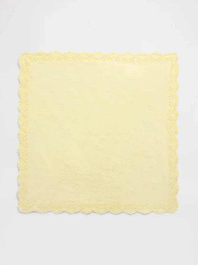 %100 Pamuk Delikli Bandana Atkı
