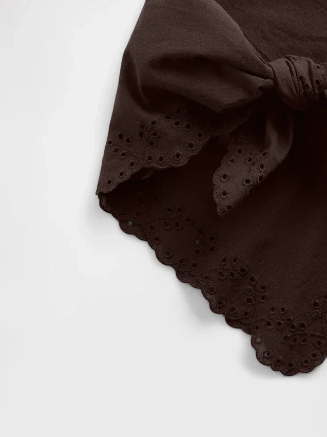 %100 Pamuk Delikli Bandana Atkı