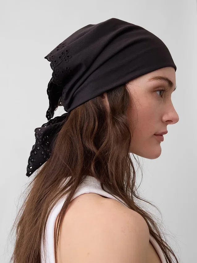 %100 Pamuk Delikli Bandana Atkı