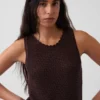 %100 Pamuk Kroşe Tank Top
