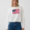 %100 Pamuk Oversized Americana Kısa Kazak