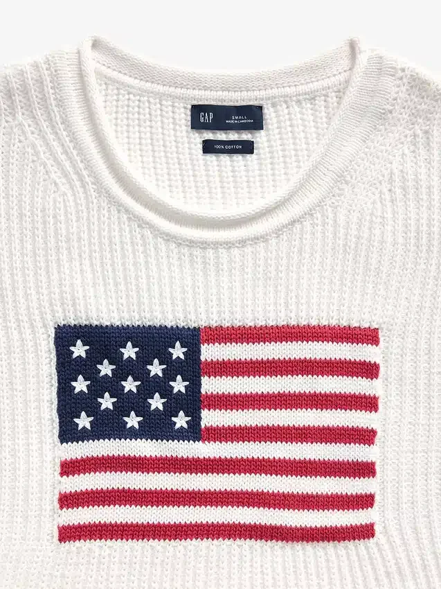 %100 Pamuk Oversized Americana Kısa Kazak