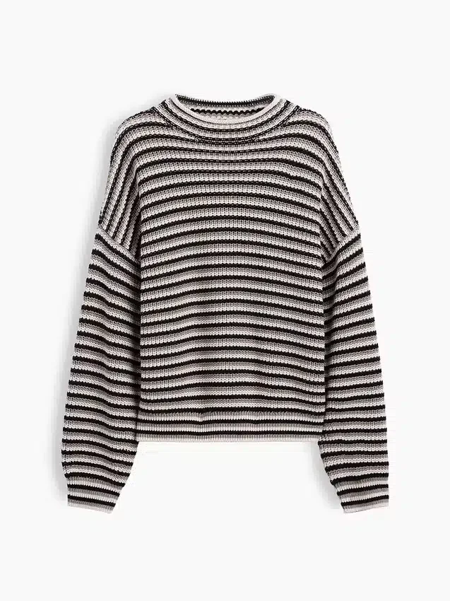%100 Pamuk Oversized Balıkçı Yaka Kazak