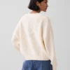 %100 Pamuk Oversized Shaker V Yaka Kazak