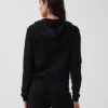 %100 Pamuklu Bol Kesim Fermuarlı Kazak Kapüşonlu Sweatshirt