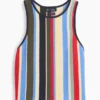 %100 Pamuklu Çizgili Halter Kazak