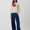%100 Pamuklu Kiss Raglan Kazak