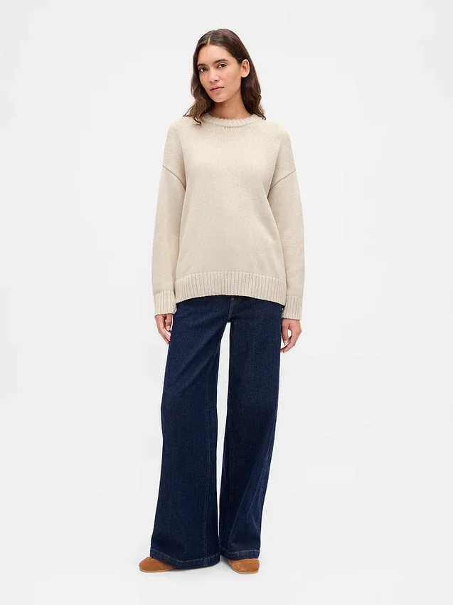 %100 Pamuklu Oversized Kazak
