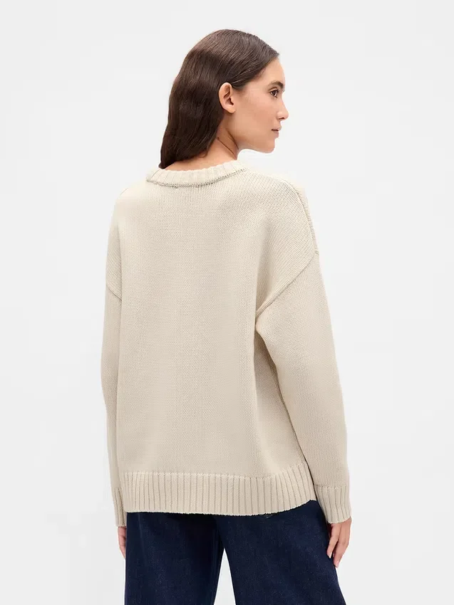 %100 Pamuklu Oversized Kazak