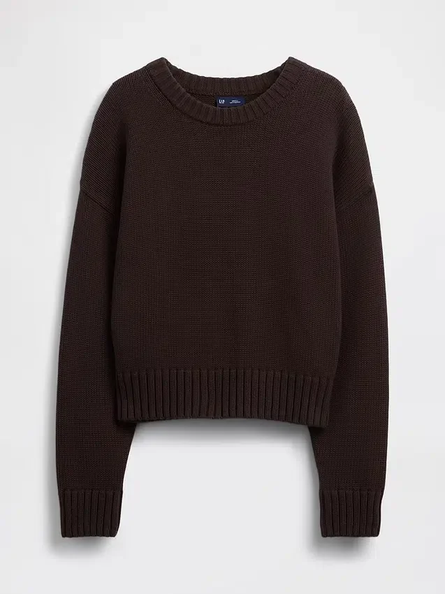 %100 Pamuklu Oversized Kısa Kazak
