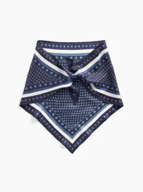 %100 İpek Büyük Boy Üçgen Bandana Atkı