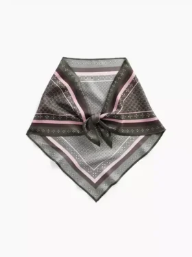 %100 İpek Büyük Boy Üçgen Bandana Atkı