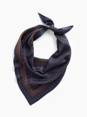 %100 İpek Büyük Boy Üçgen Bandana Atkı