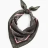 %100 İpek Büyük Boy Üçgen Bandana Atkı