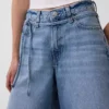 11" Orta Bel Mikro Kemerli Uzun Denim Şortlar