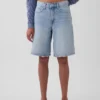 11" Orta Bel Uzun Kesim Denim Şortlar