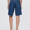 11" Orta Bel Uzun Kesim Denim Şortlar