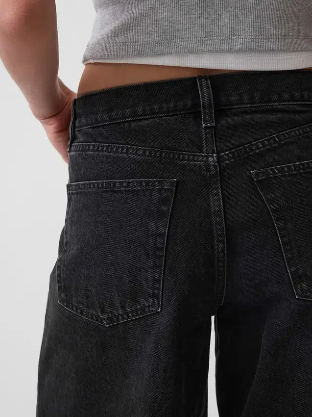 11" Orta Bel Uzun Kesim Denim Şortlar