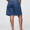 11" Orta Bel Uzun Kesim Denim Şortlar
