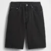 11" Orta Bel Uzun Kesim Denim Şortlar