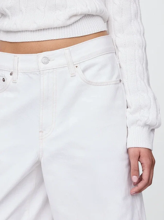 11" Orta Bel Uzun Kesim Denim Şortlar