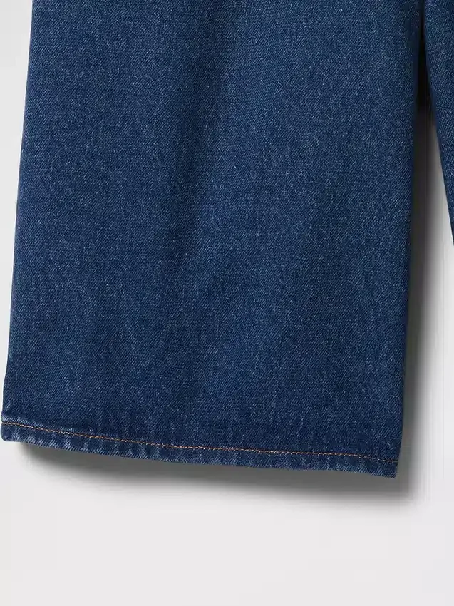 11" Orta Bel Uzun Kesim Denim Şortlar