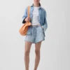 3,5 inç Ultra Yumuşak, Düşük Bel, Rahat Denim Şortlar