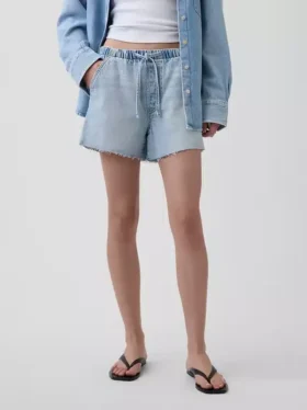 3,5 inç Ultra Yumuşak, Düşük Bel, Rahat Denim Şortlar