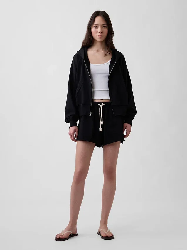 3,5 inç Vintagesoft Havlu Kumaş Rahat Sweat Şortlar