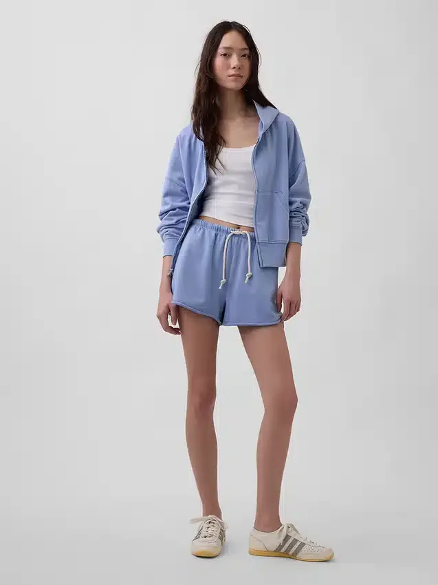 3,5 inç Vintagesoft Havlu Kumaş Rahat Sweat Şortlar