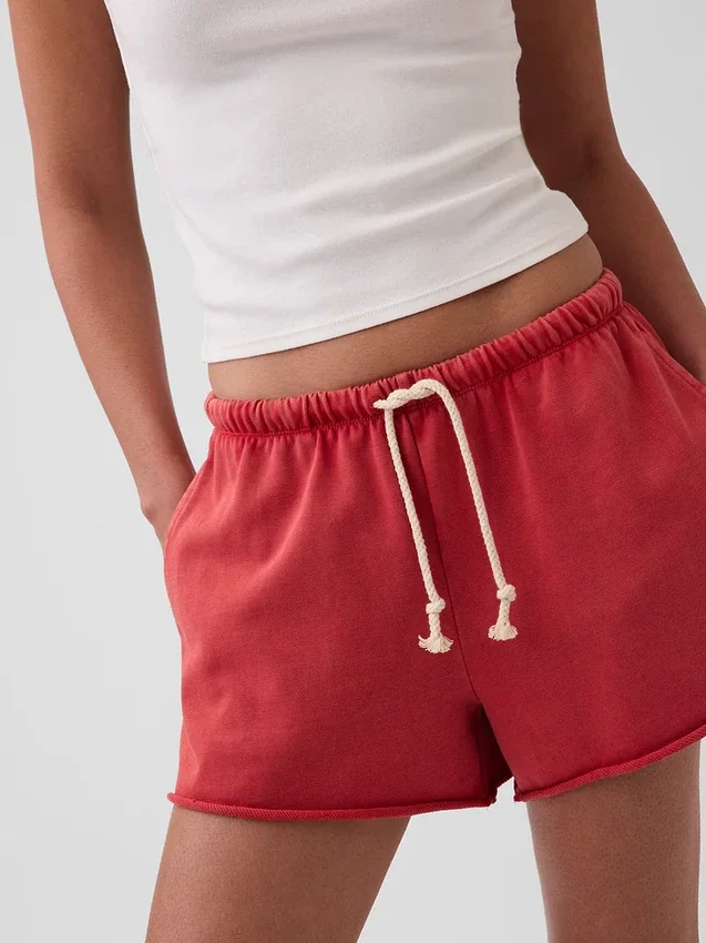 3,5 inç Vintagesoft Havlu Kumaş Rahat Sweat Şortlar