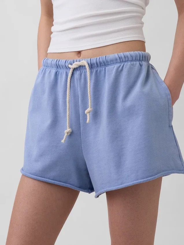 3,5 inç Vintagesoft Havlu Kumaş Rahat Sweat Şortlar