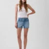 3" Düşük Bel Denim Şortlar