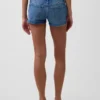 3 inç Düşük Bel Bağcıklı Denim Şortlar